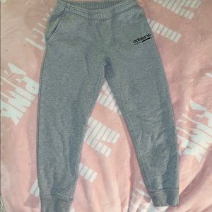 CHILDRENS gray adidas jogger sweatpants